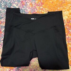 Popflex Crisscross Hourglass Black Leggings 25” 1X